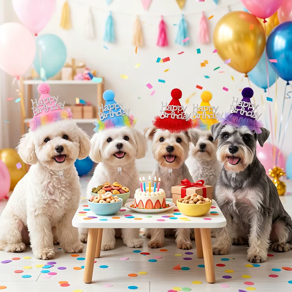 Gorro Fiesta para Perros y Gatos – Pasador Ajustable con Banda Elástica - imagen 4