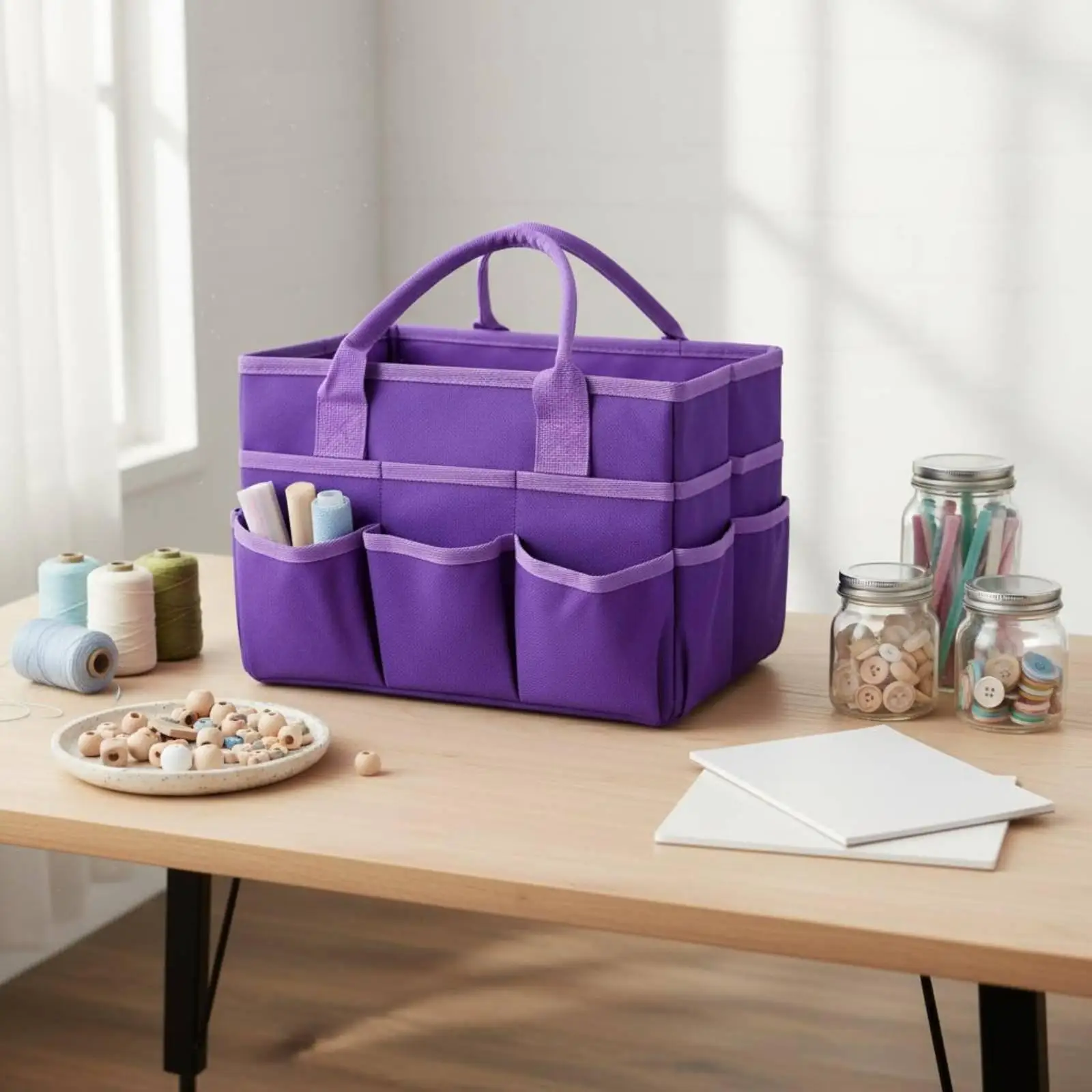 Bolsa Organizadora con Varios Compartimentos para Materiales de Arte - imagen 3