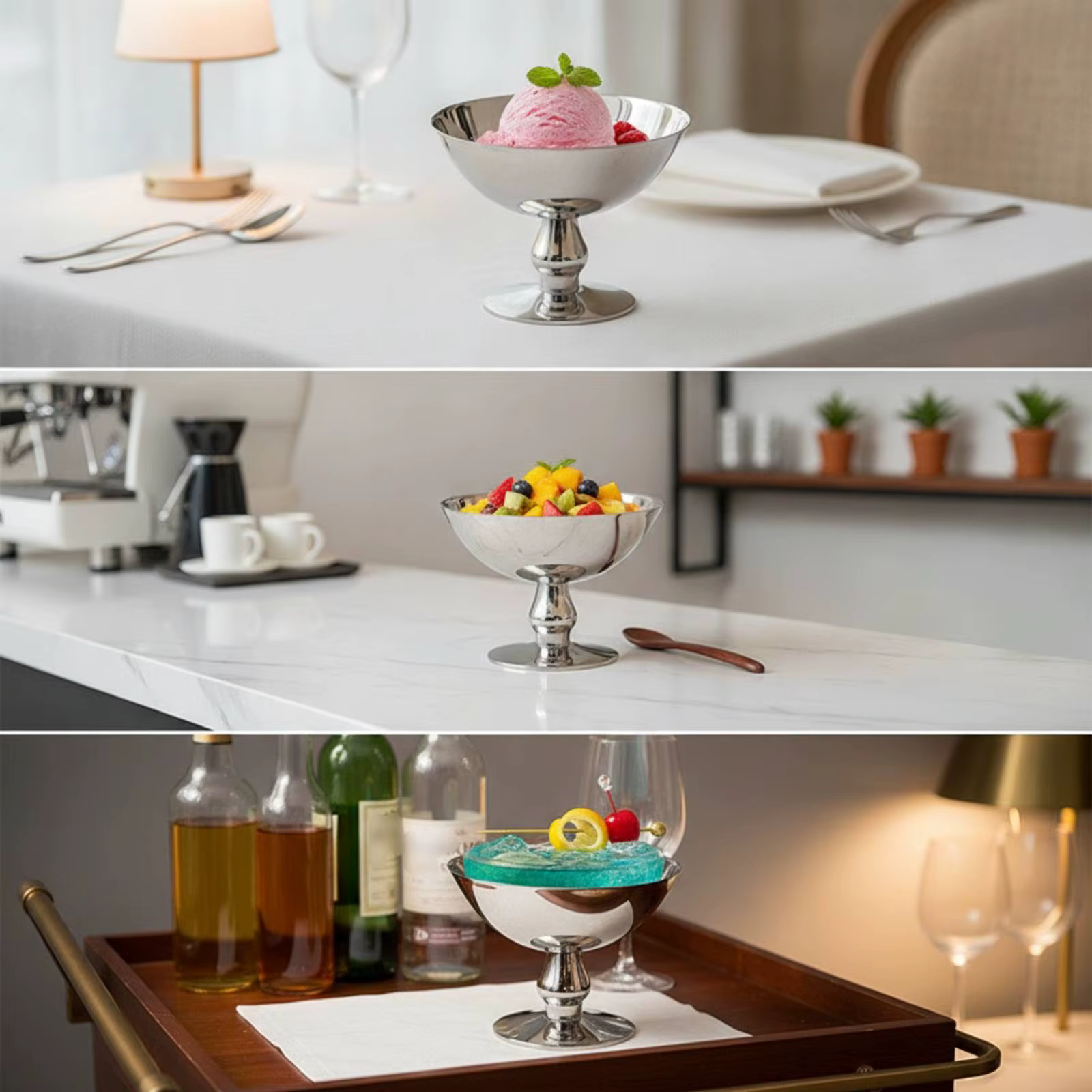 Plato con pedestal para frutas y postres – Tazón moderno y elegante