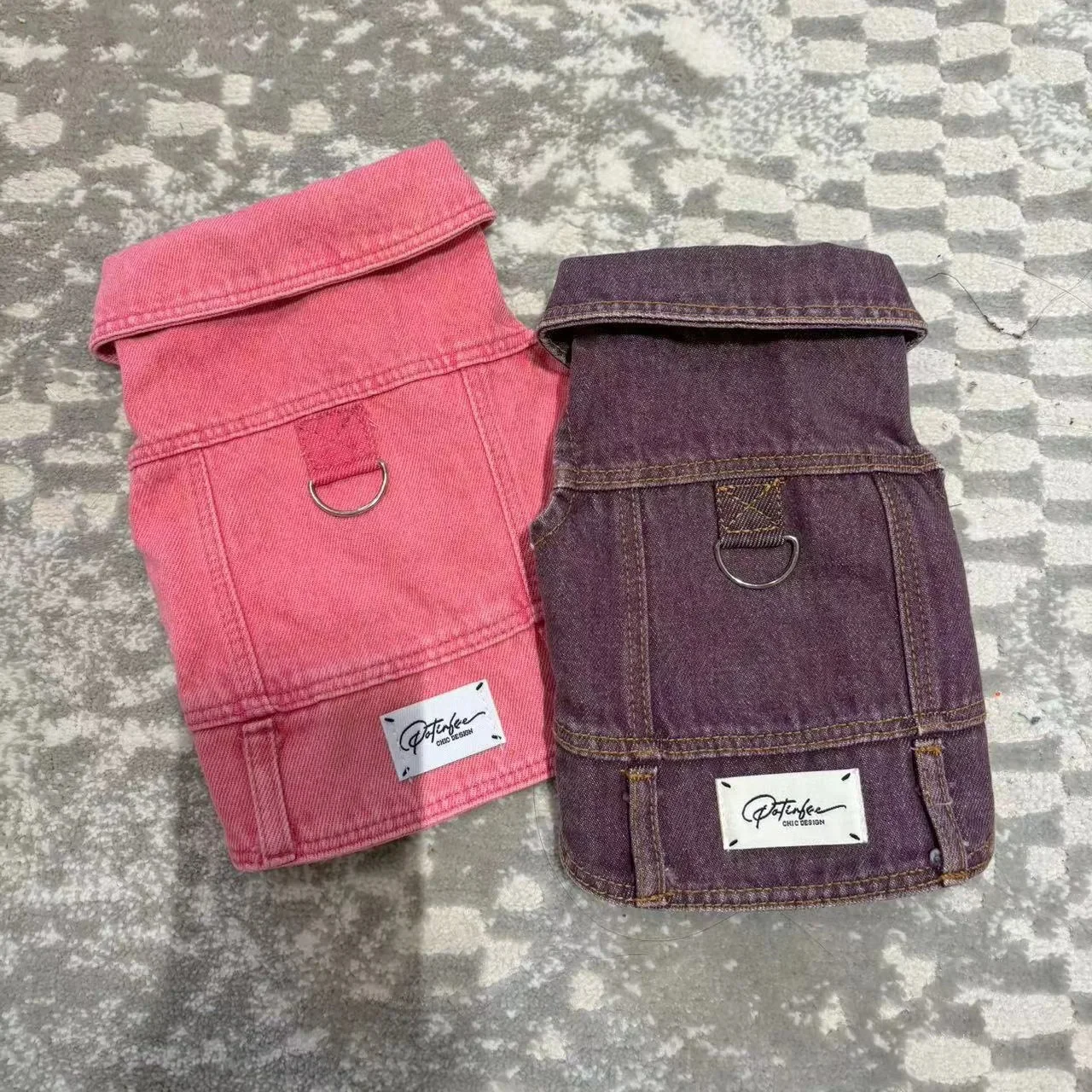Chaleco vaquero de algodón lavado para perros y cachorros - imagen 4