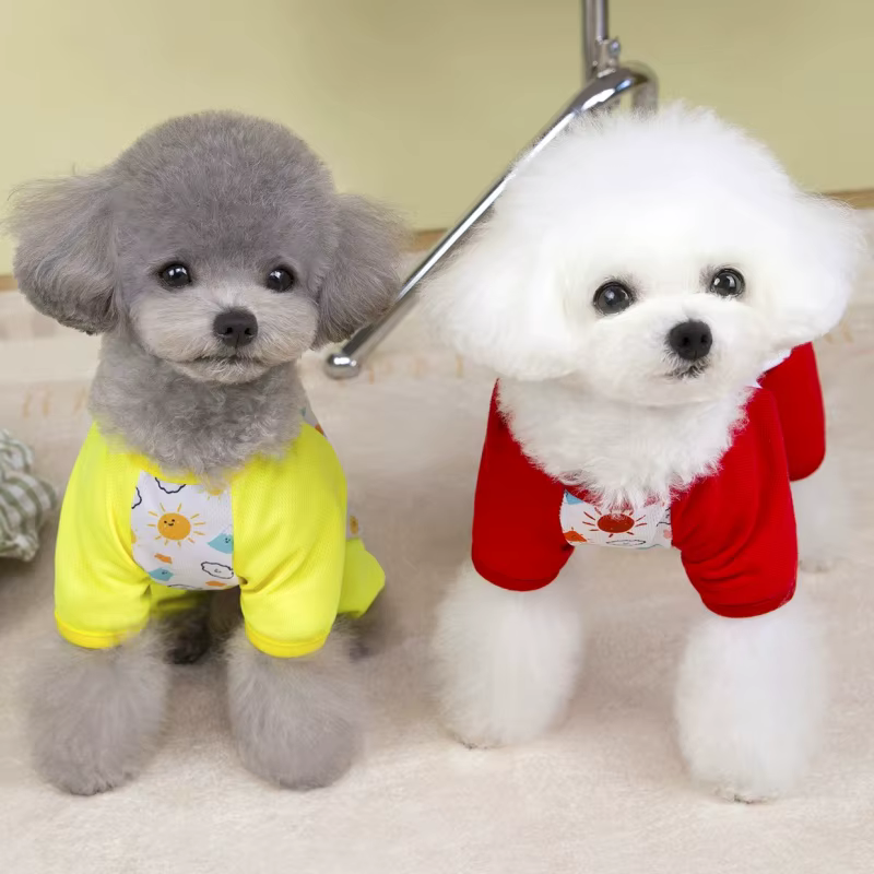Mono de verano para perros y gatos – Ropa suave con dibujos - imagen 4