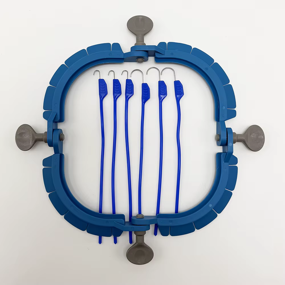 Retractor quirúrgico desechable curvo para gatos y perros con ganchos