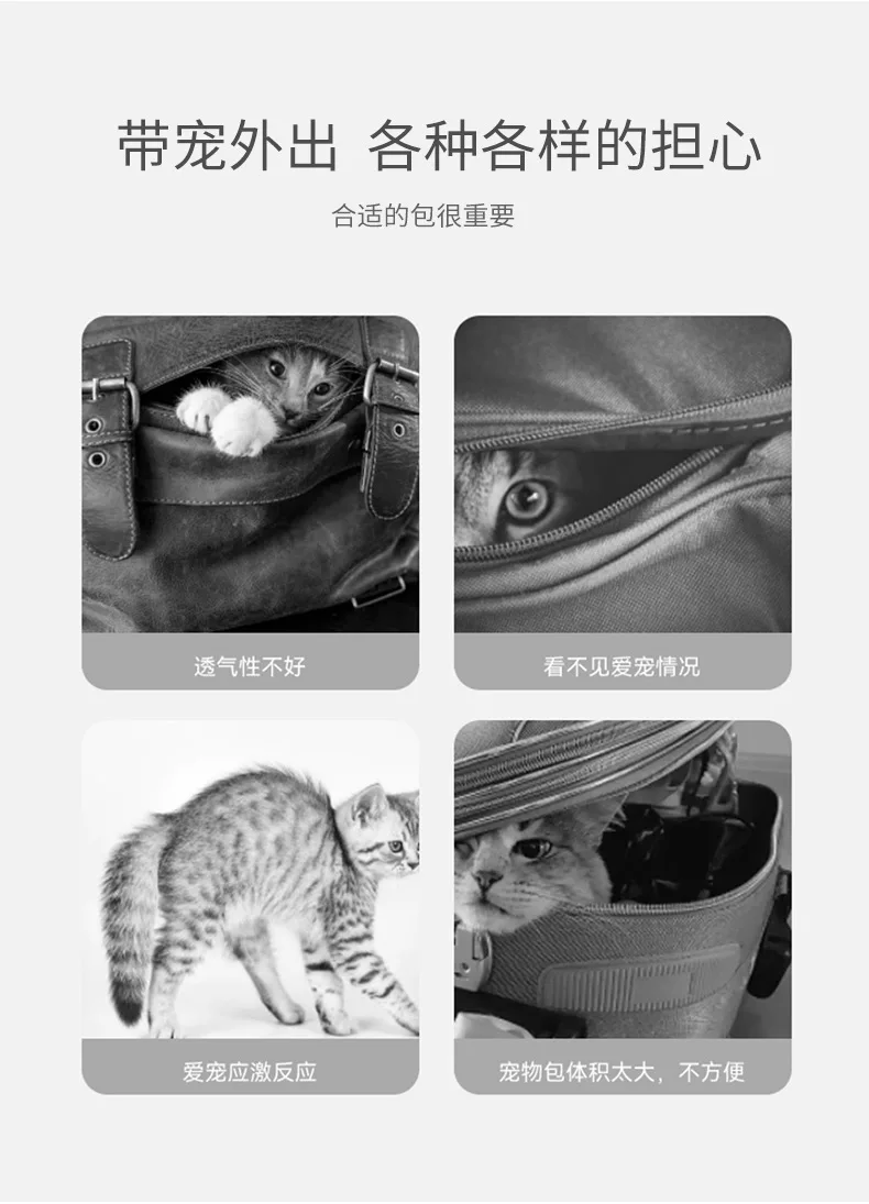 Bolsa portátil para gato, de un solo hombro, lista para salir