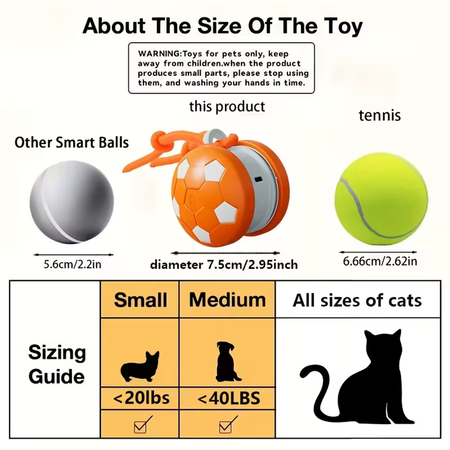 Juguete interactivo giratorio para gatos y perros, pelota tipo fútbol - imagen 5