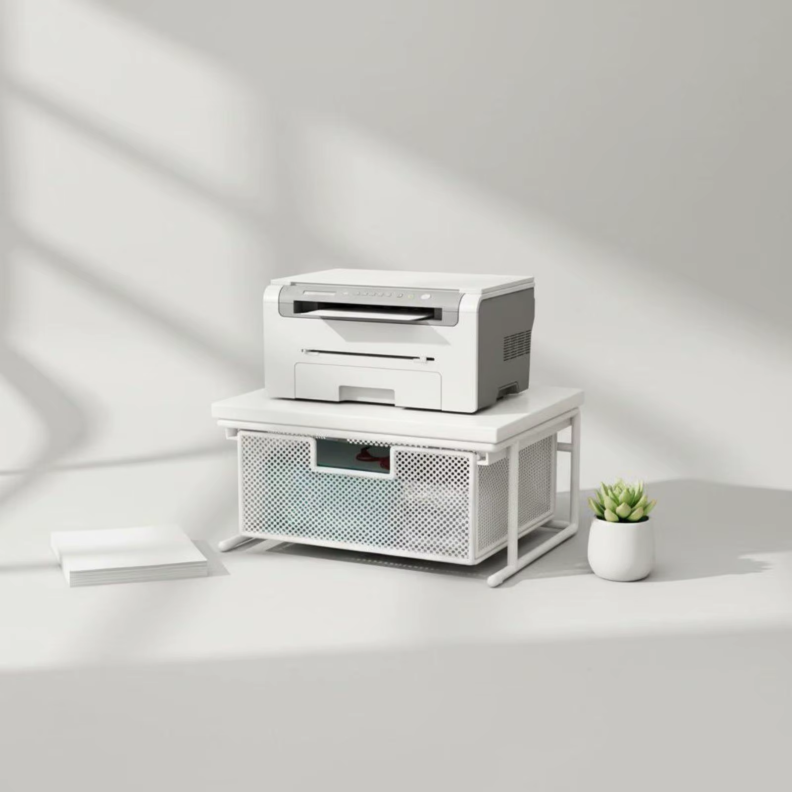 Organizador Soporte Impresora con Cajón – Mueble Ahorro Espacio