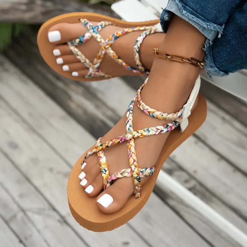 Sandalias cómodas de playa para mujer, ligeras y casuales