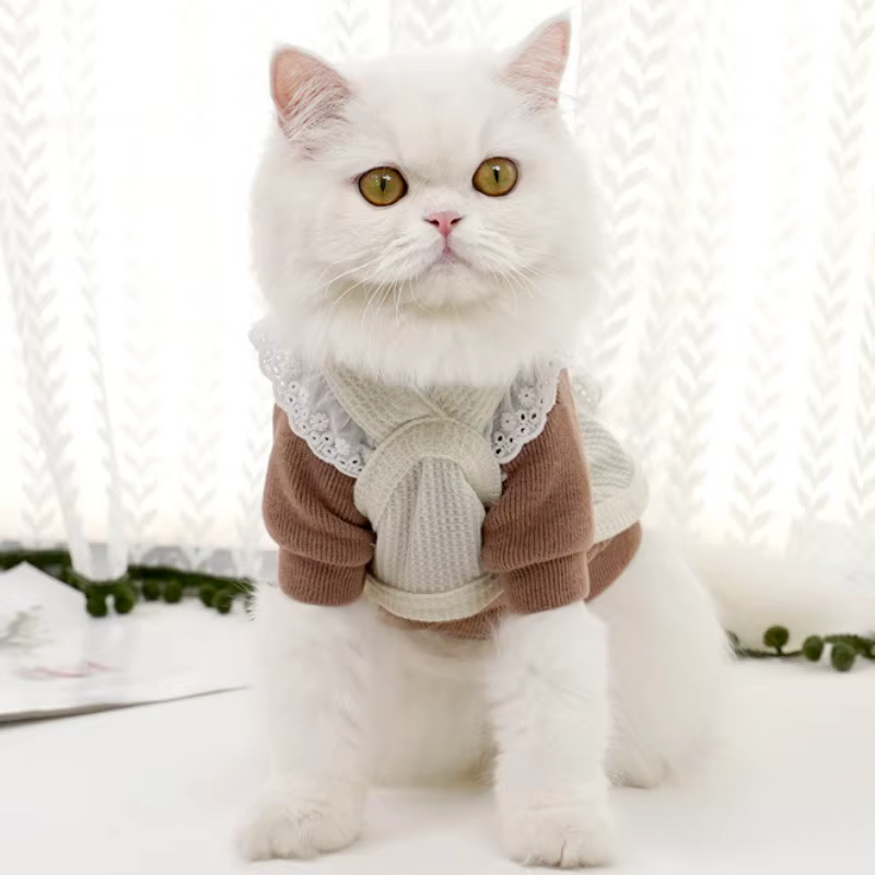 Chaleco para perro y gato con volantes de encaje - imagen 4