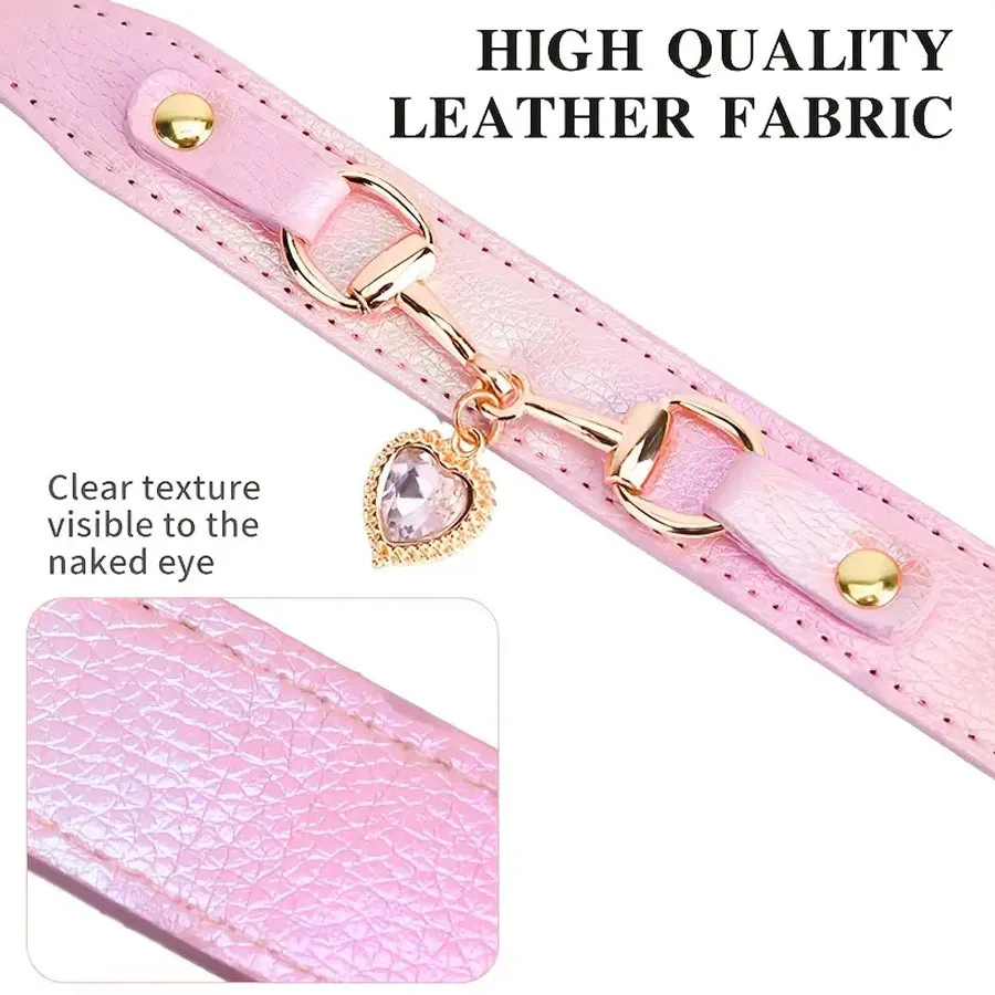 Collar ajustable con colgante de corazón para perros y gatos pequeños - imagen 4