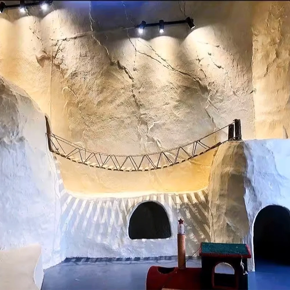 Muebles para gatos montados en pared con puente colgante