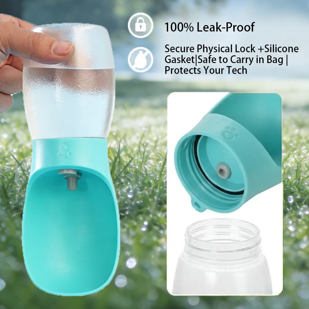 Botella de agua portátil antigoteo para perros, tazón de viaje - imagen 3