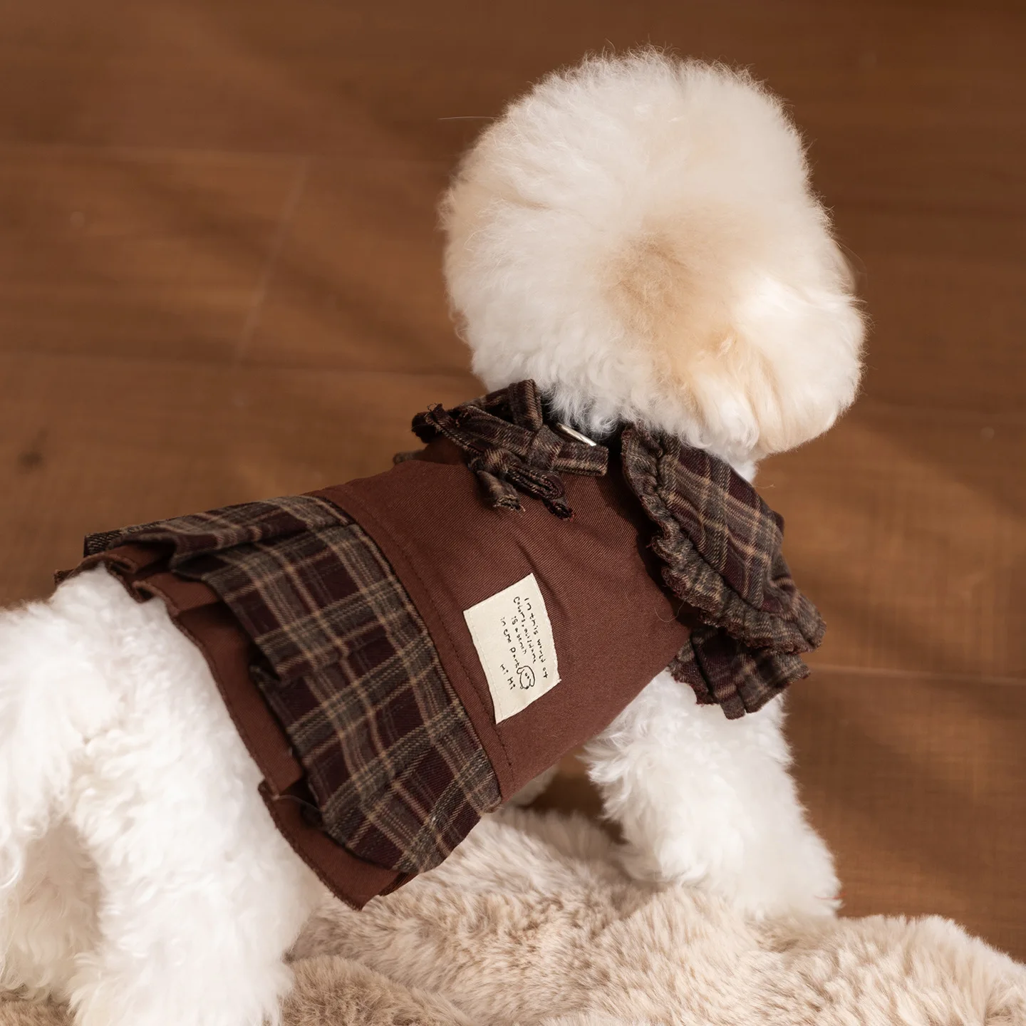 Chaqueta de peluche para perro pequeño en color rojo