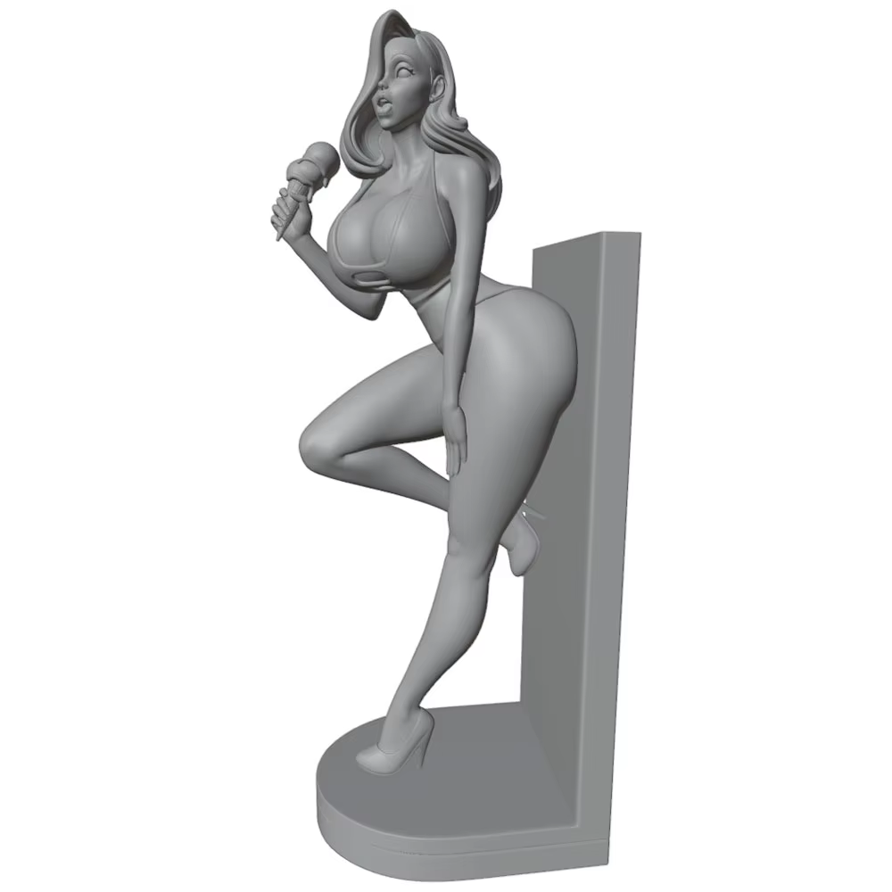 Kit resina chica sexy miniatura gris – Figura 3D para montar y pintar