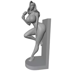 Kit resina chica sexy miniatura gris – Figura 3D para montar y pintar