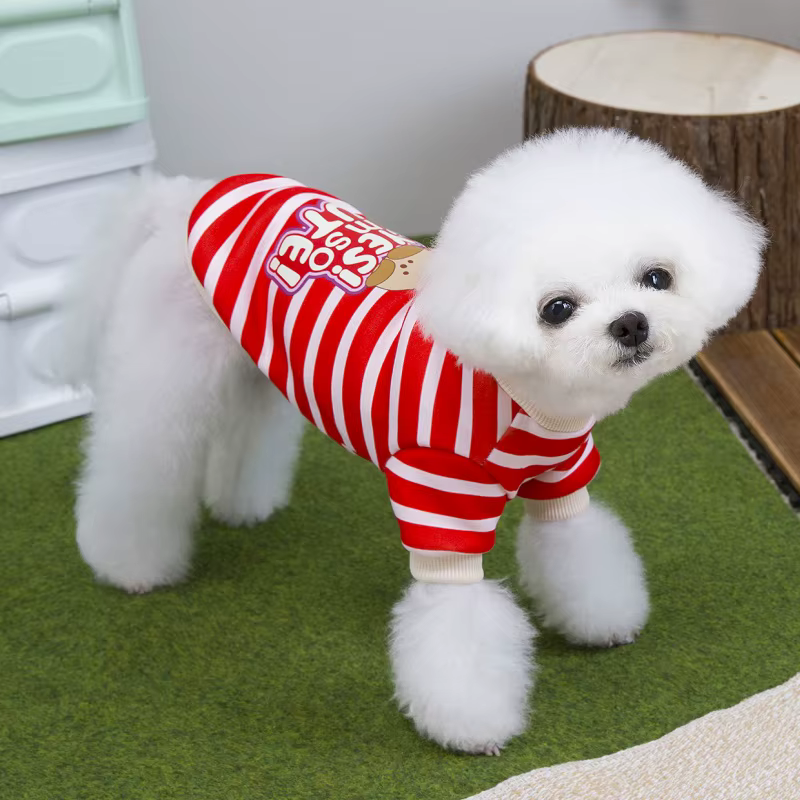 Sudadera a rayas para perro y gato – Ropa cálida de otoño - imagen 3