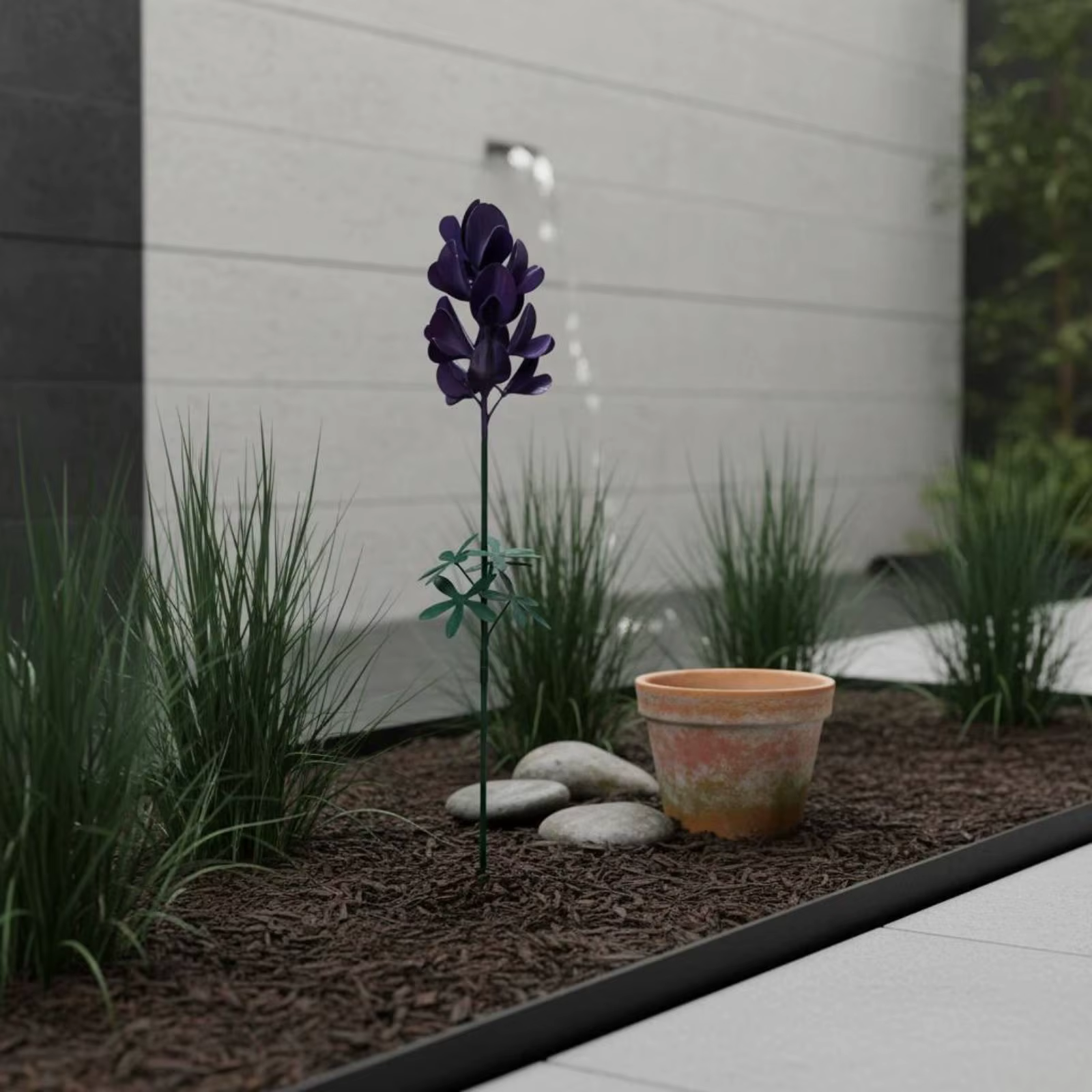Flor de metal resistente a la intemperie para jardín y patio