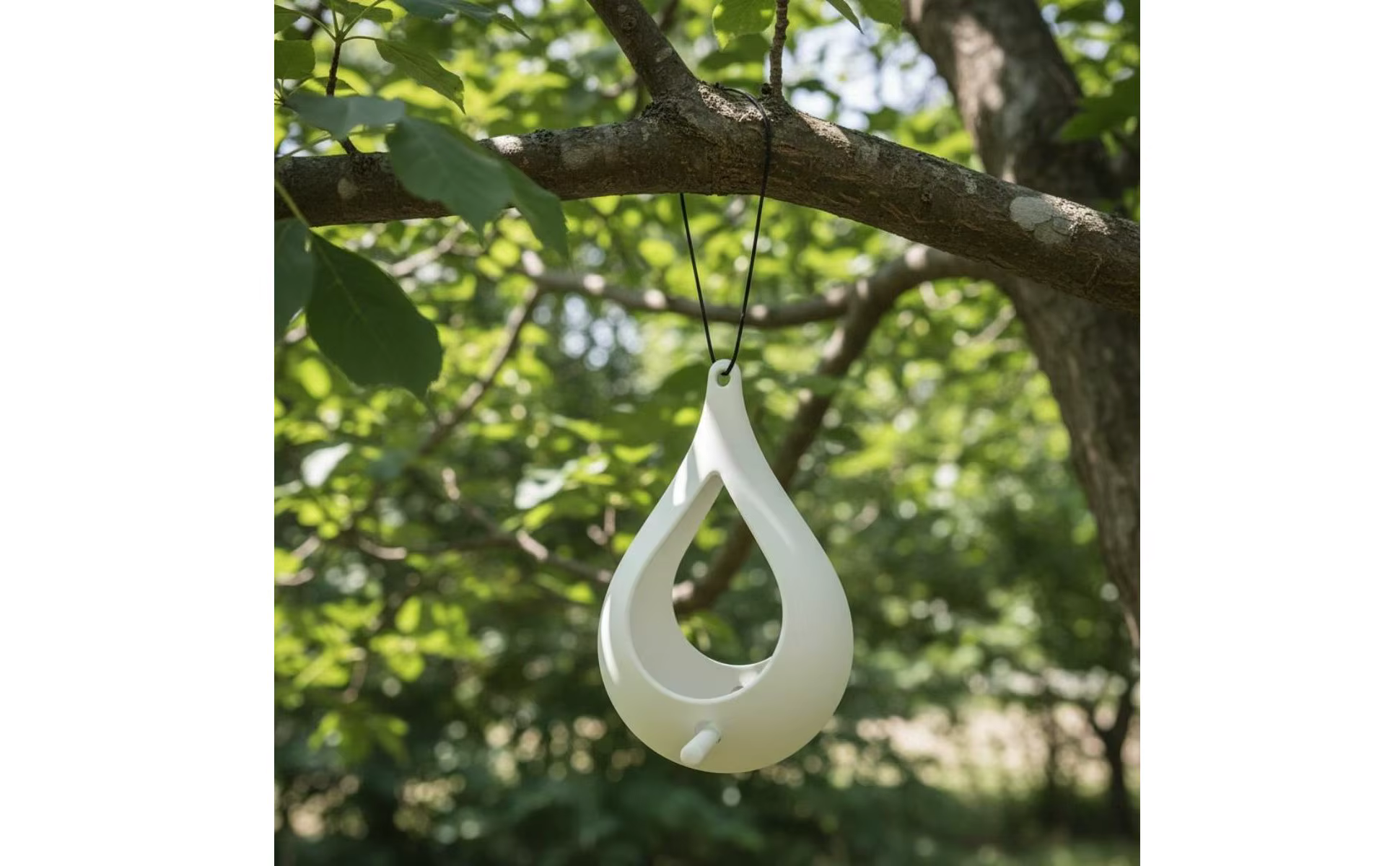 Comedero para pájaros colgante resistente a la intemperie, diseño en gota