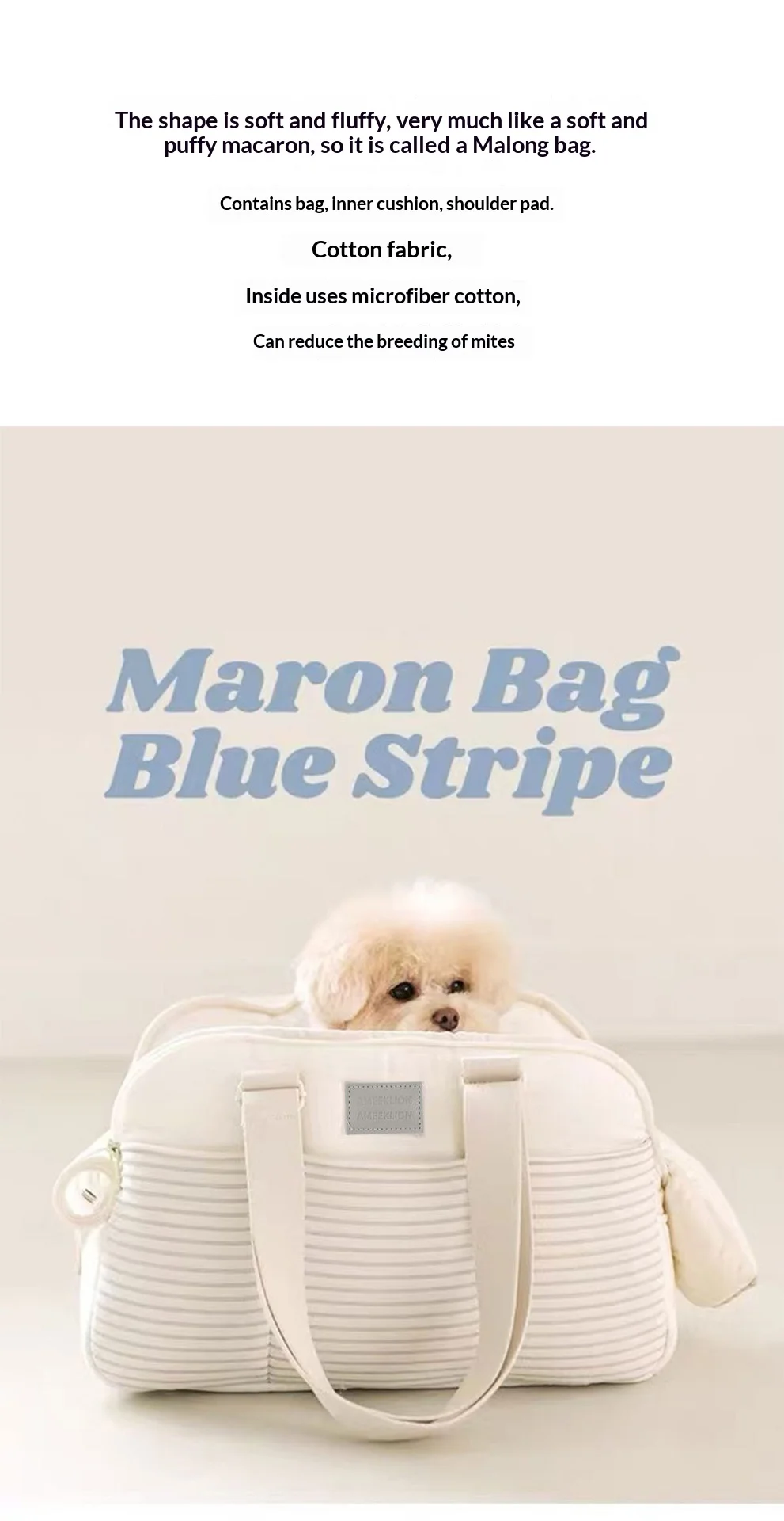 Bolsa de transporte para gatos de malla tipo tote con rayas