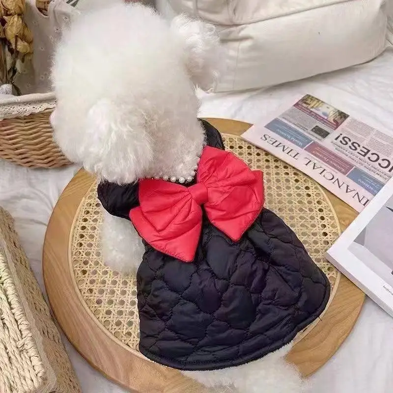 Vestido con lazo frontal para cachorros