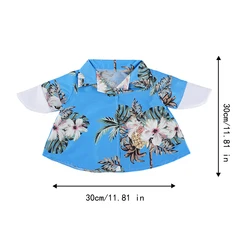 Conjunto hawaiano para perro: camiseta y bikini estampado gansos