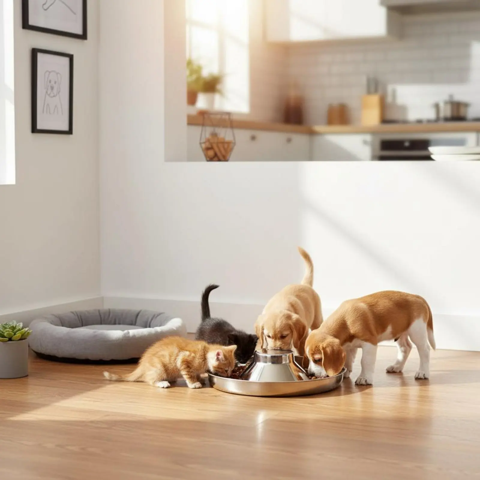 Comedero lento de acero inoxidable antiasfixia para gatos - imagen 5