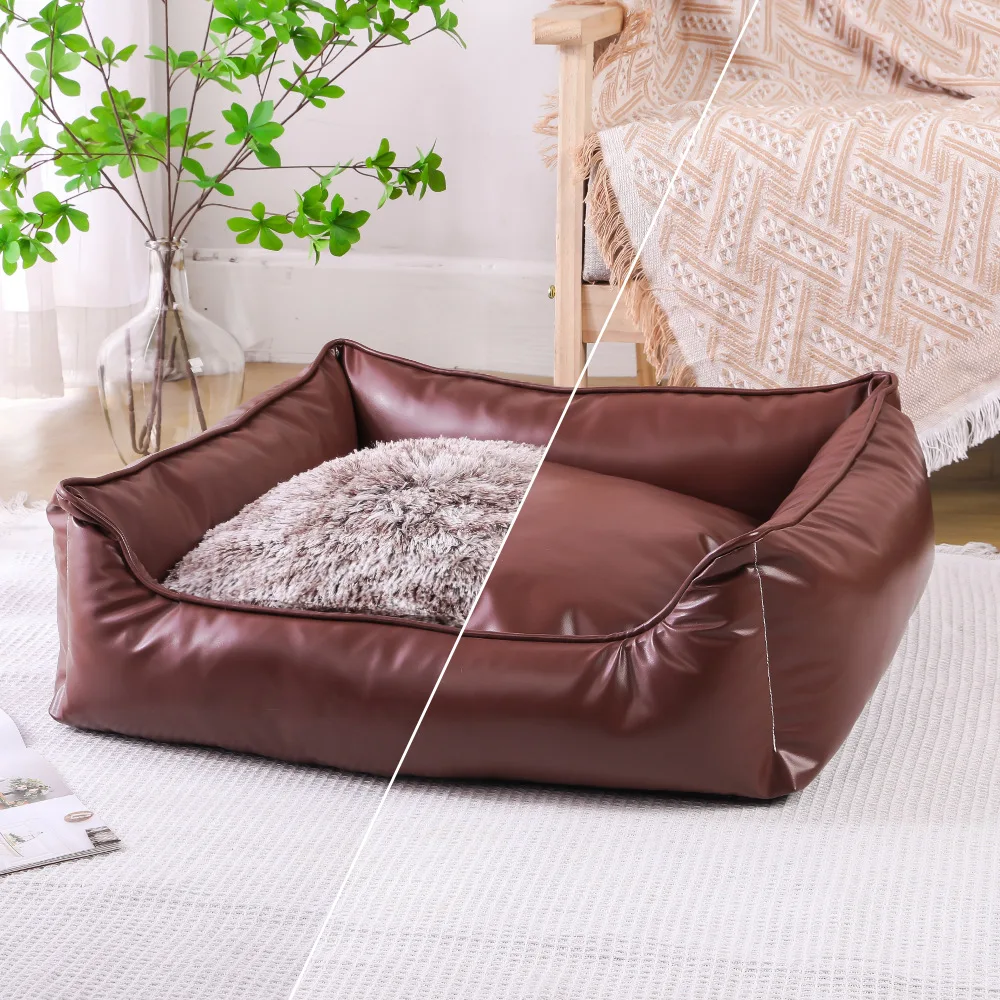 Cama para descanso de perros con diseño cuadrado