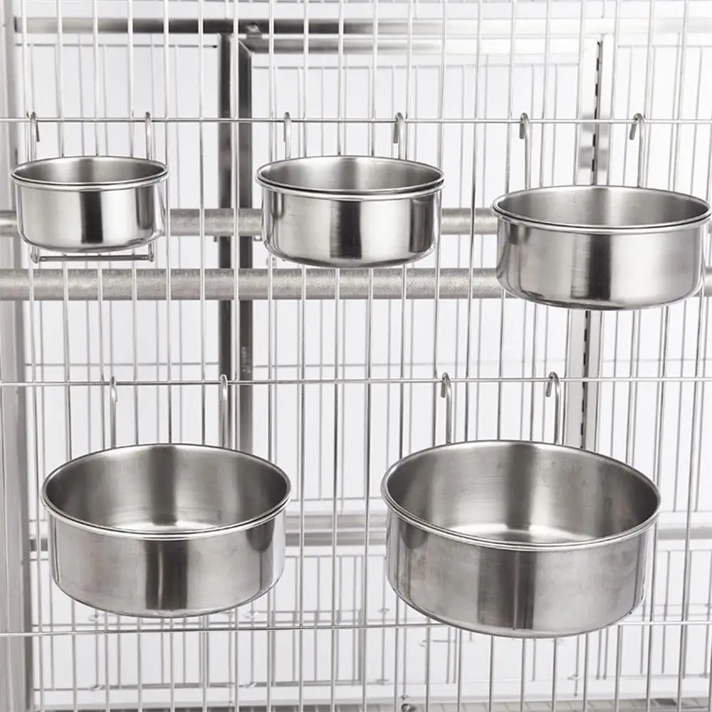 Tazón de acero inoxidable con gancho extraíble para perros y gatos - imagen 5