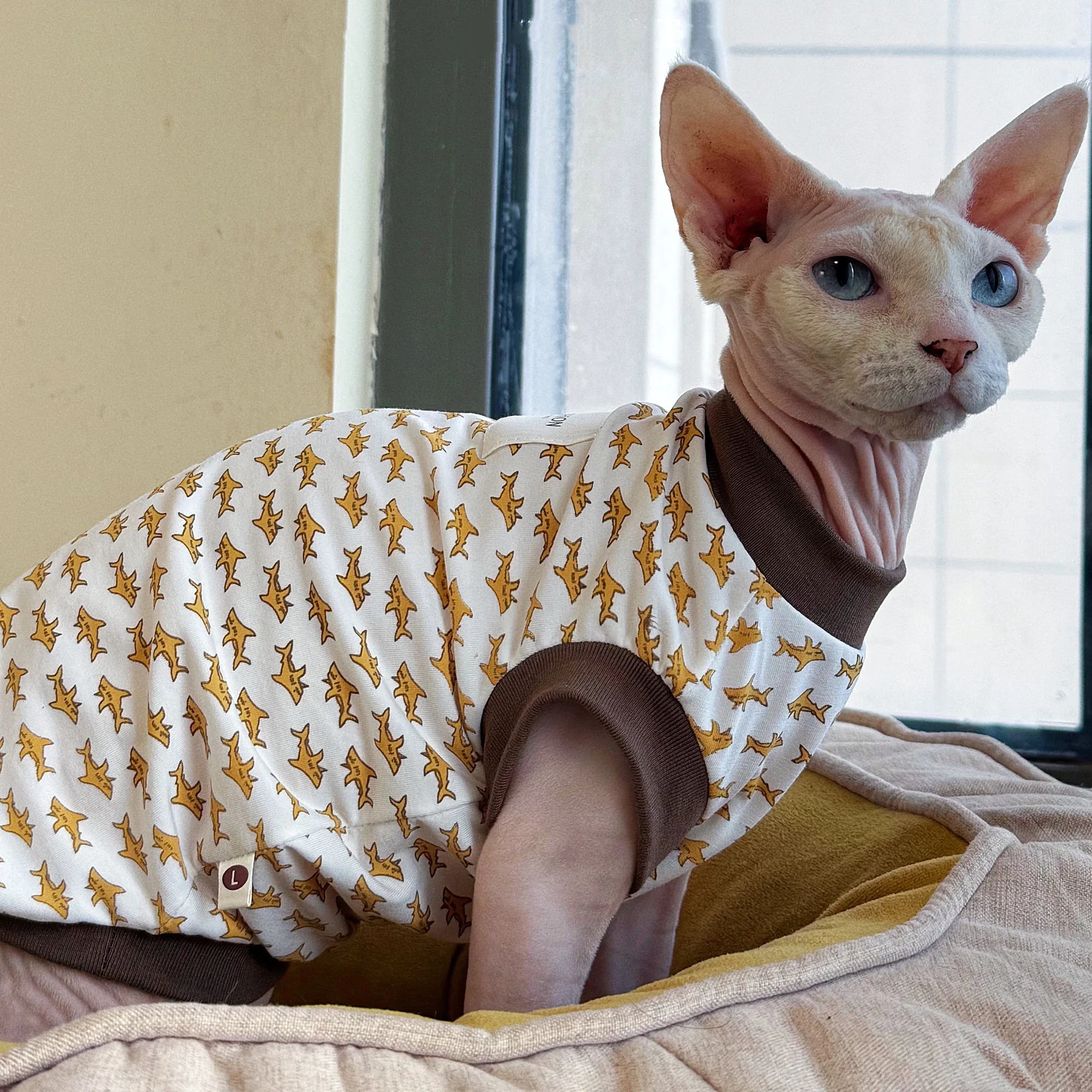Chaleco de algodón sin mangas para gato Devon Rex y Sphynx - imagen 2