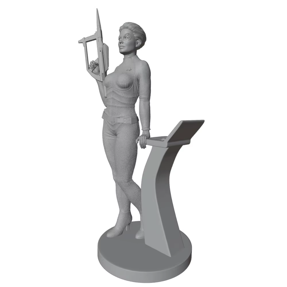 Figura de resina 3D guerrera femenina DIY sin montaje, ni pintura - imagen 4