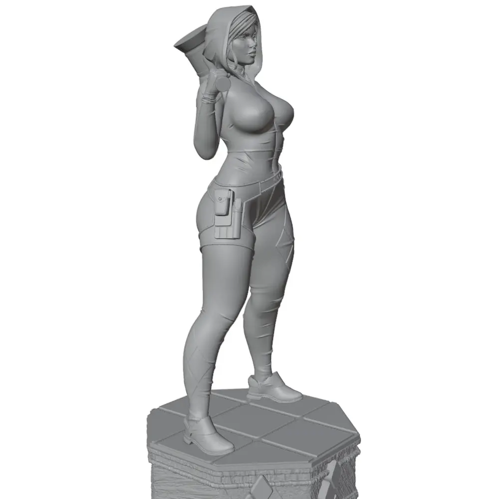 Miniatura de resina sin pintar – Chica con martillo, escala 1/24 - imagen 5
