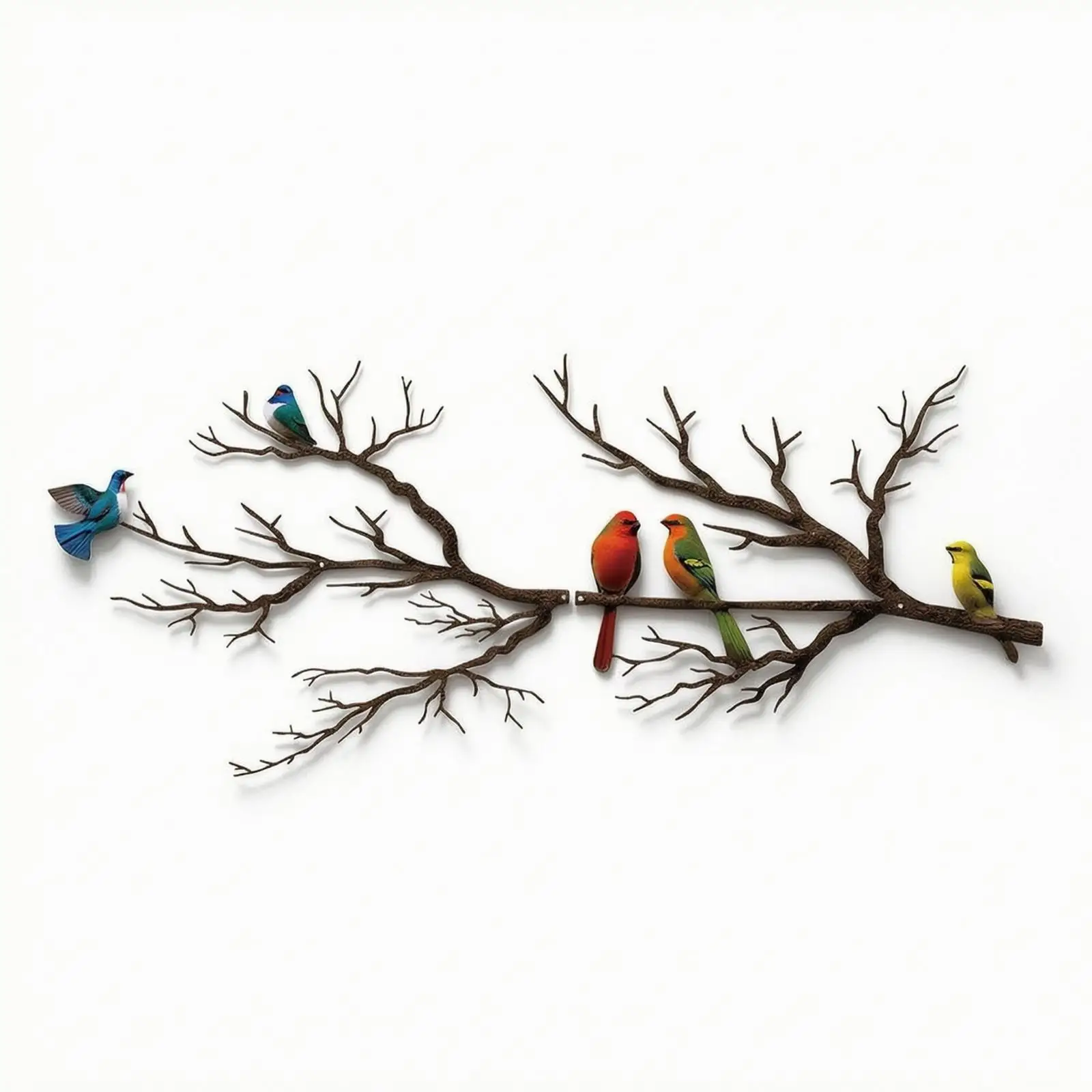 Decoración de pared con aves en rama para patio y exterior - imagen 2