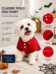 Camisa Polo Roja para Perros y Gatos – Clásica y Transpirable