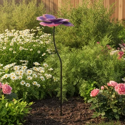 Estaca Decorativa con Flores para Jardín – Hierro Resistente