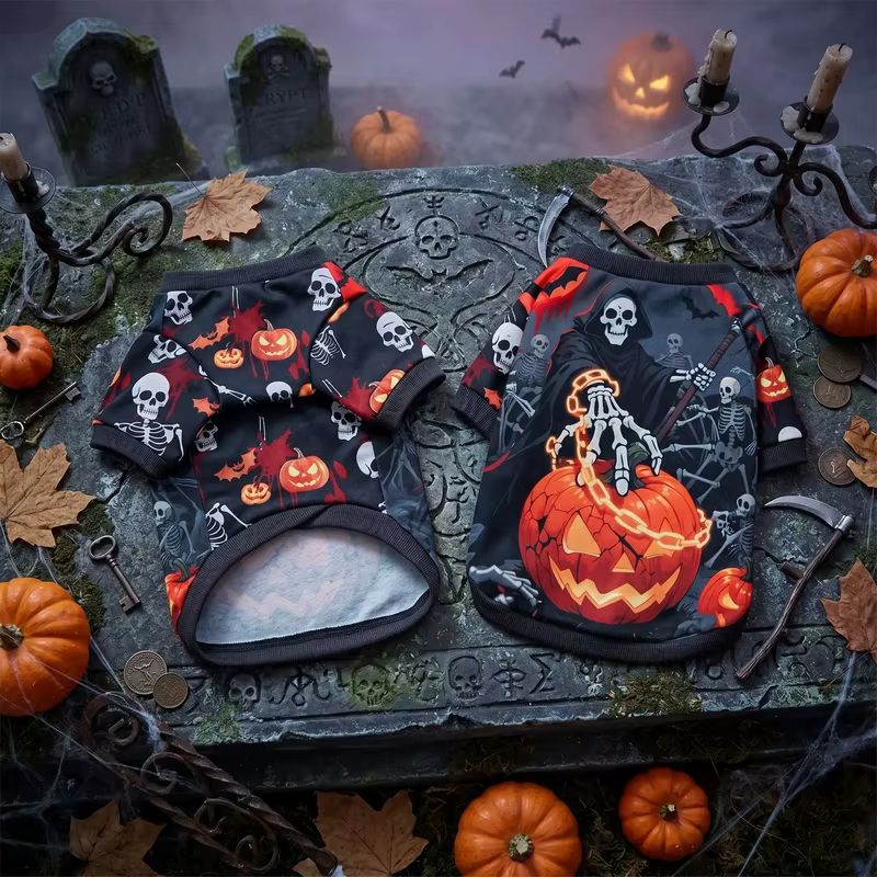 Disfraz de Esqueleto para Perro con Luces LED – Ropa de Halloween para Perro y Gato - imagen 3