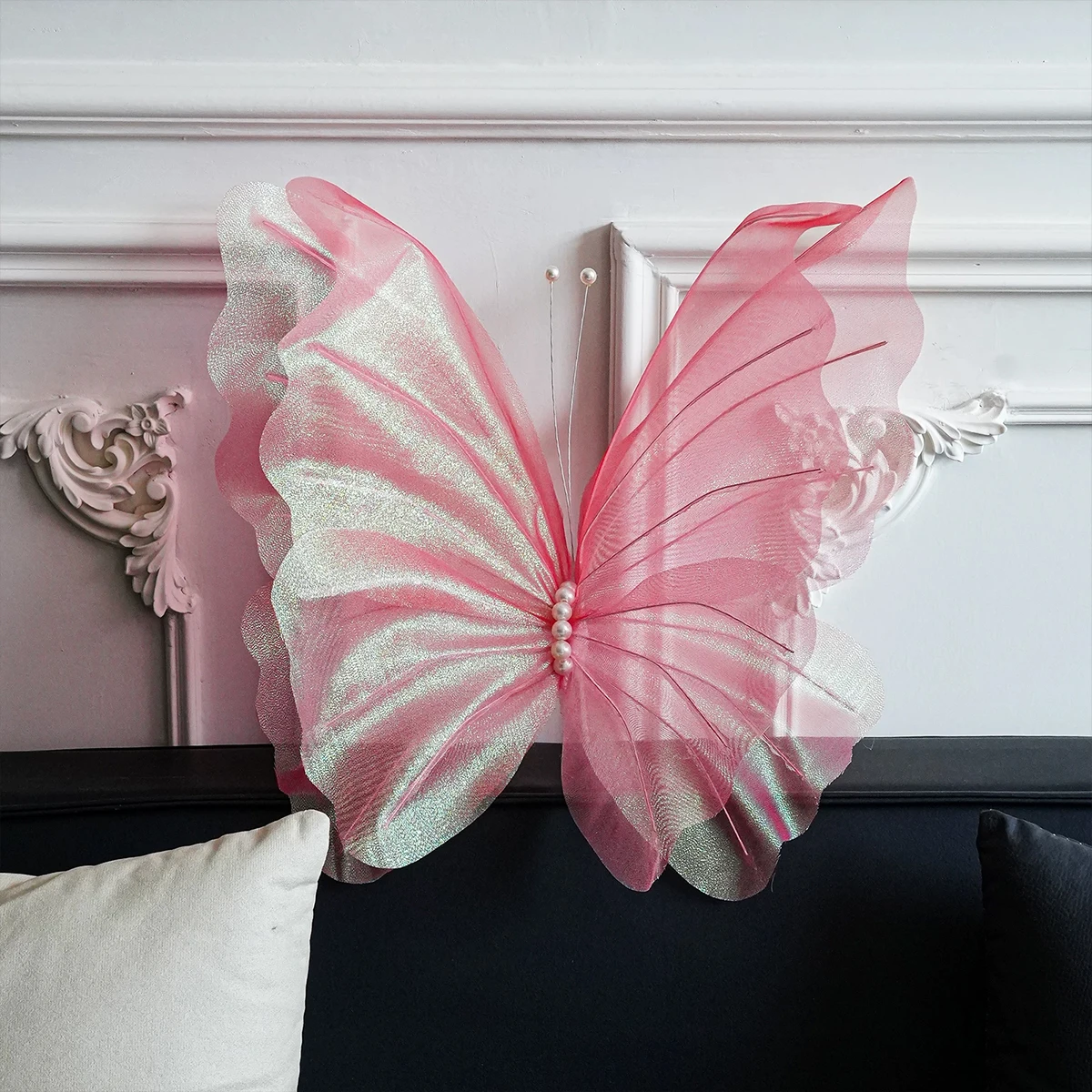 Decoración mariposas 3D para pared y jardín, arcoíris y rosa - imagen 5