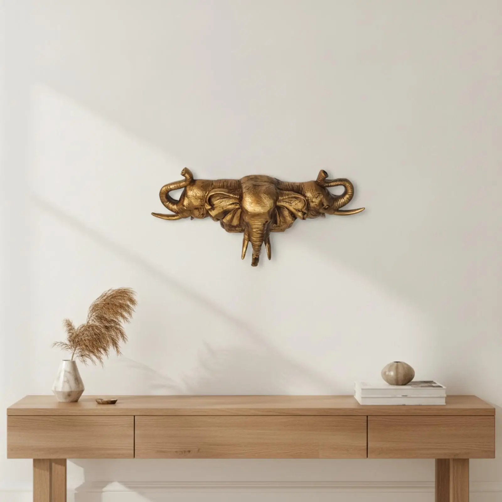 Cuadro decorativo de elefante dorado estilo vintage - imagen 4