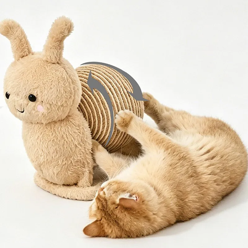 Rascador para Gatos con Rueda y Protector de Sofá – Sisal natural - imagen 4