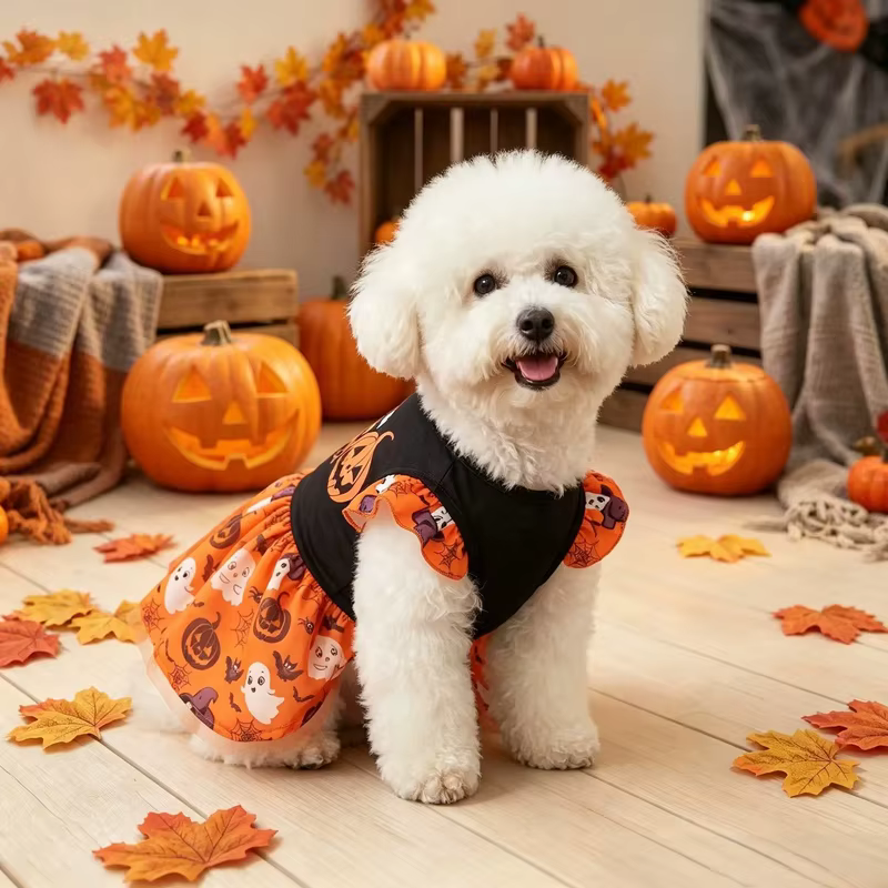 Disfraz de Halloween tutú calabaza perros y gatos pequeños medianos - imagen 5