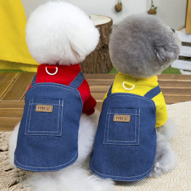 Abrigo vaquero amarillo para Shih Tzu