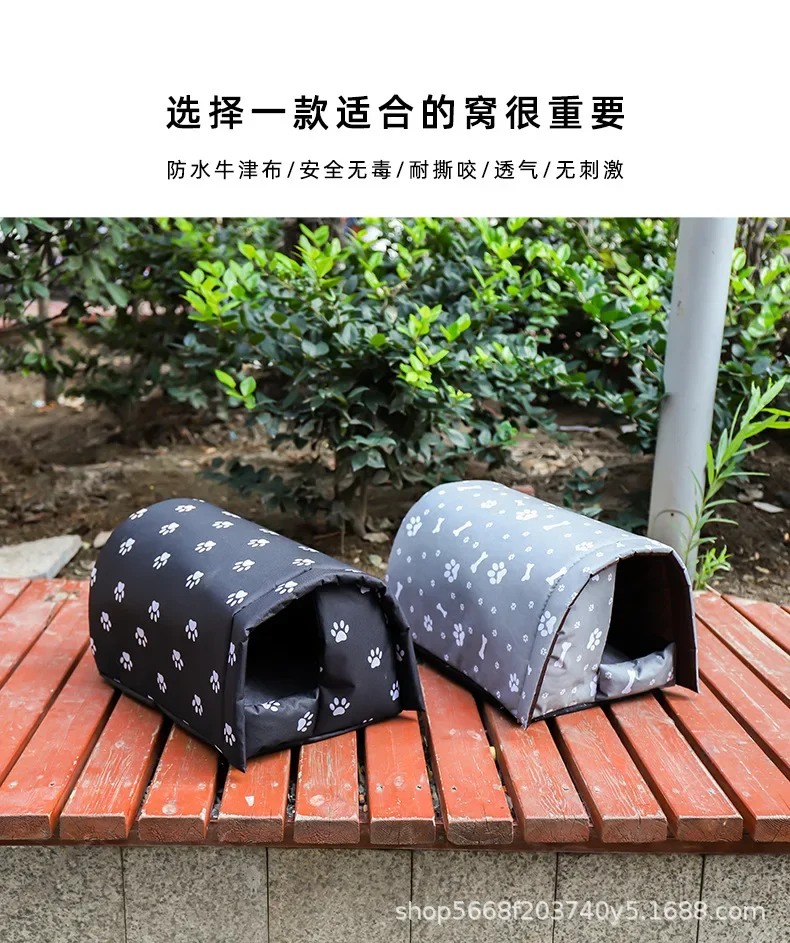 Casa para gatos salvajes vista frontal