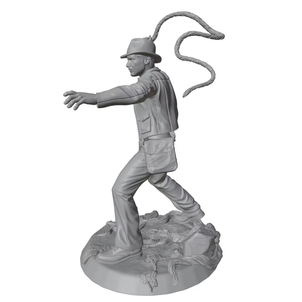 Figura anime 3D impresa en gris, modelo mini DIY sin montar - imagen 2