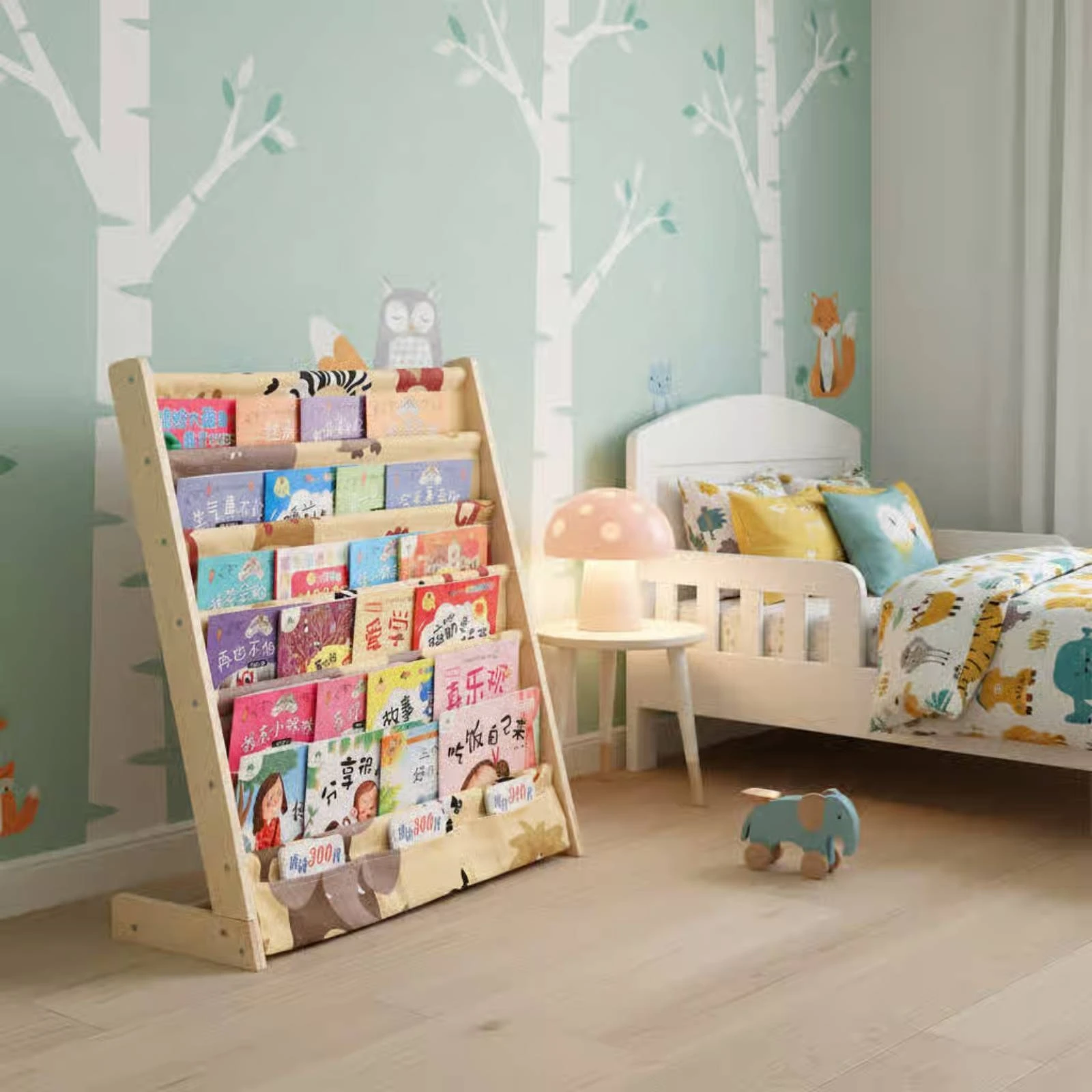 Estantería infantil de madera maciza para libros, fácil acceso - imagen 4