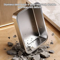 Caja de arena grande con rejilla inox para conejos – Inodoro alto fácil de limpiar