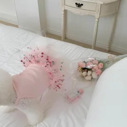 Vestido tutú rosa de verano para perros Shih Tzu y pequeños