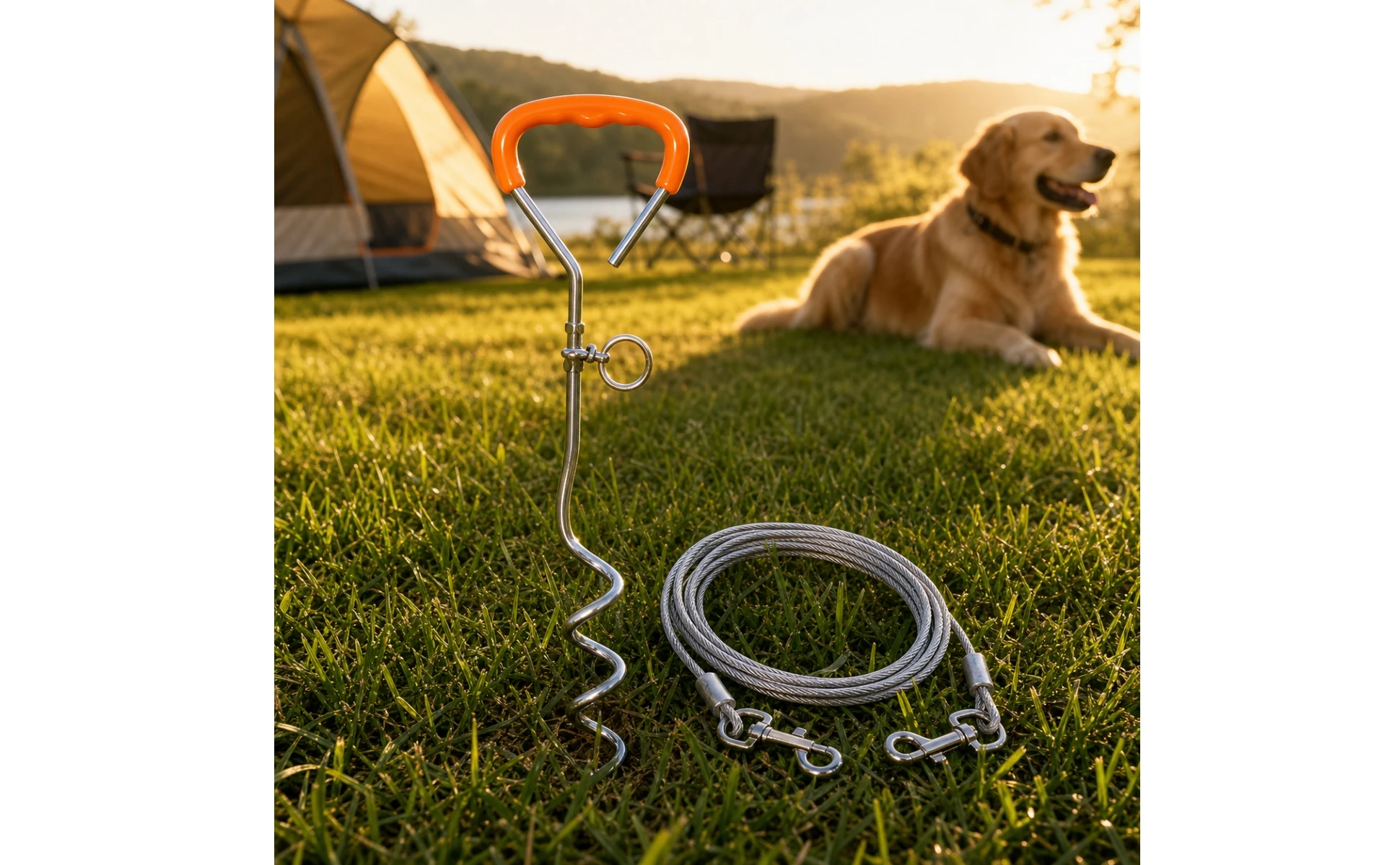 Cable de sujeción para perros para actividades al aire libre