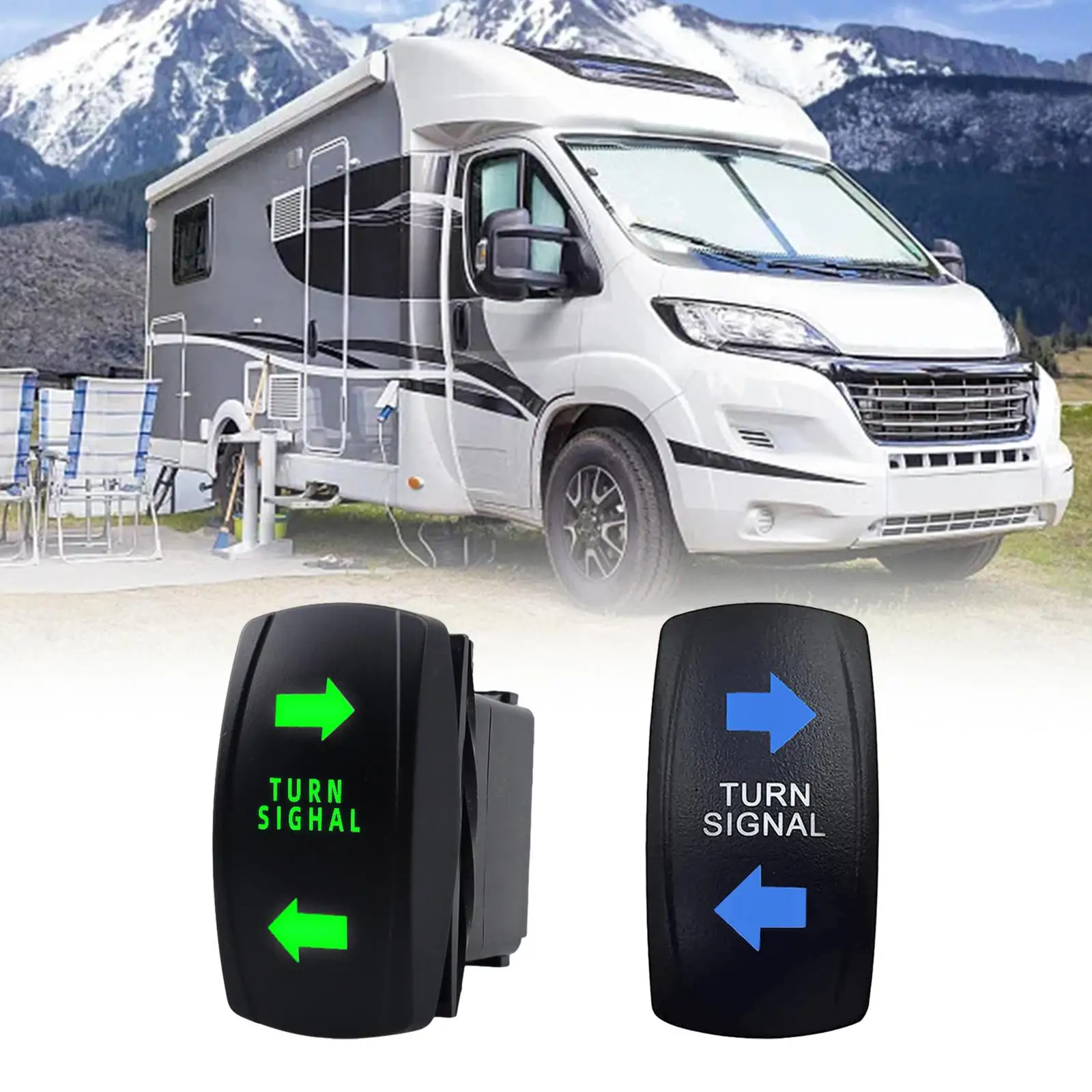 Interruptor de giro basculante para vehículos 12V – señal de dirección - imagen 5