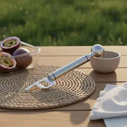Cortador de frutas exóticas con cuchara, para gatos y perros