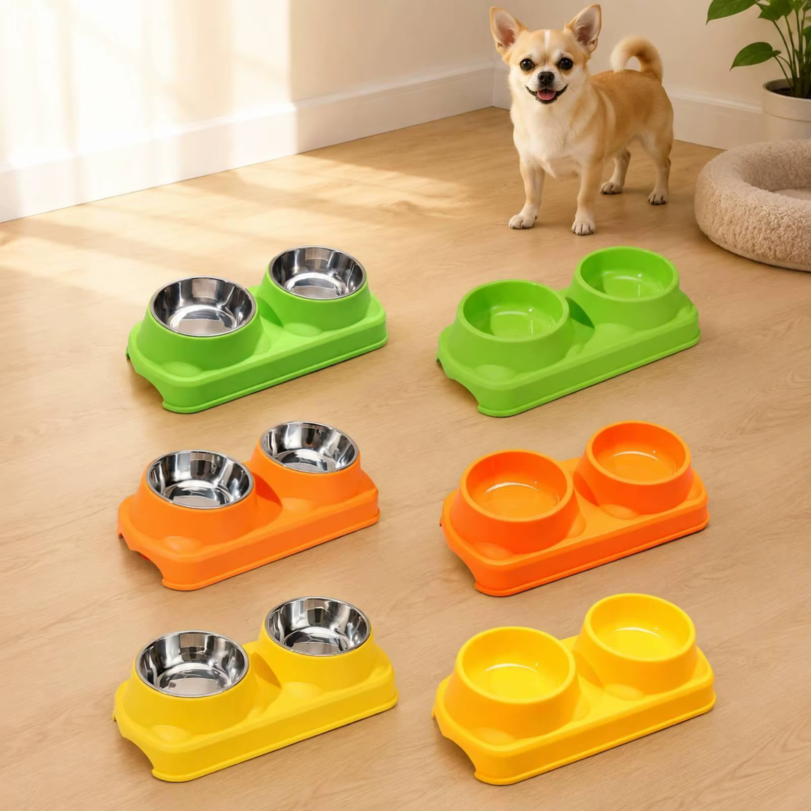Comedero elevado de acero inoxidable para gatos - imagen 5