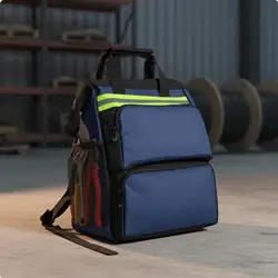 Mochila Portaherramientas de Lona con Organizador y Gran Capacidad para Electricistas