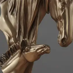 Estatua de caballo en bronce fundido en frío – Adorno decorativo artístico