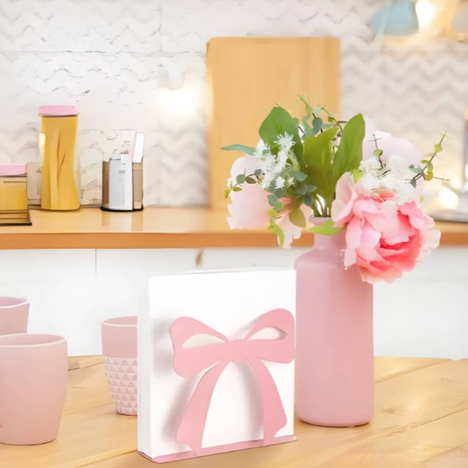 Porta Servilletas de Hierro con Diseño de Lazo – Decoración para Cocina y Eventos - imagen 2